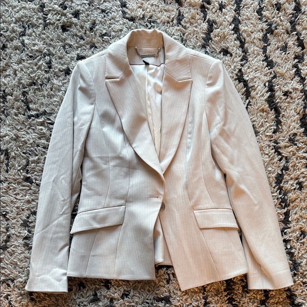 White House Black Market Light Beige Blazer